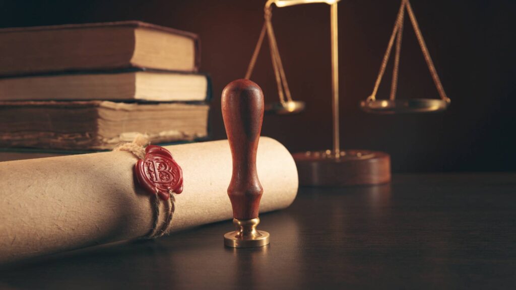 legal document sealed